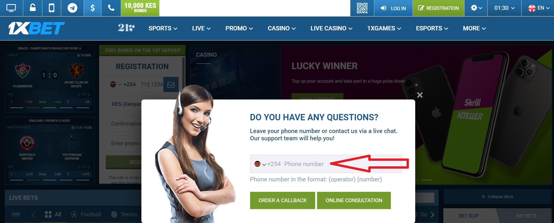 How to Login 1xBet Kenya if You Forgot Your Login or Password